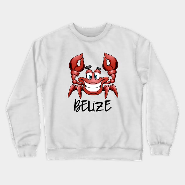 Belize Beach Cruise Red Crab Crewneck Sweatshirt by BDAZ
